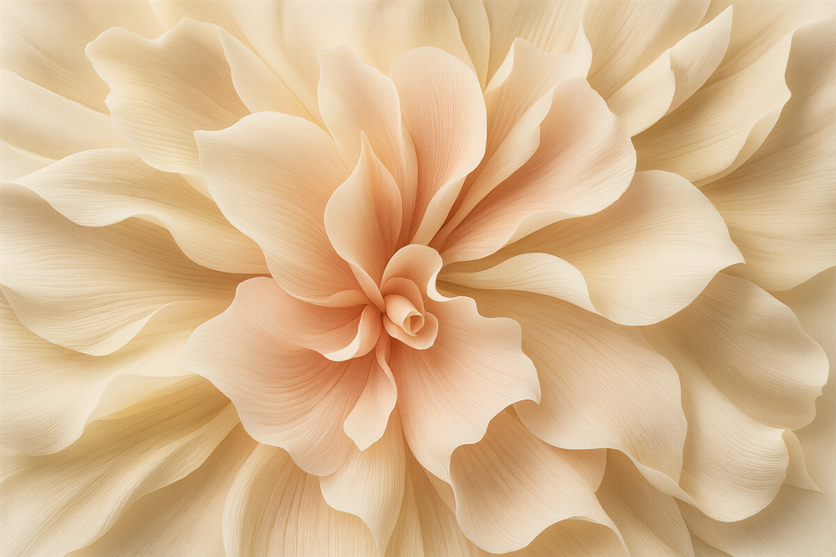 Fototapeta Abstrakcyjny kwiat w subtelnych beżowych tonacjach.