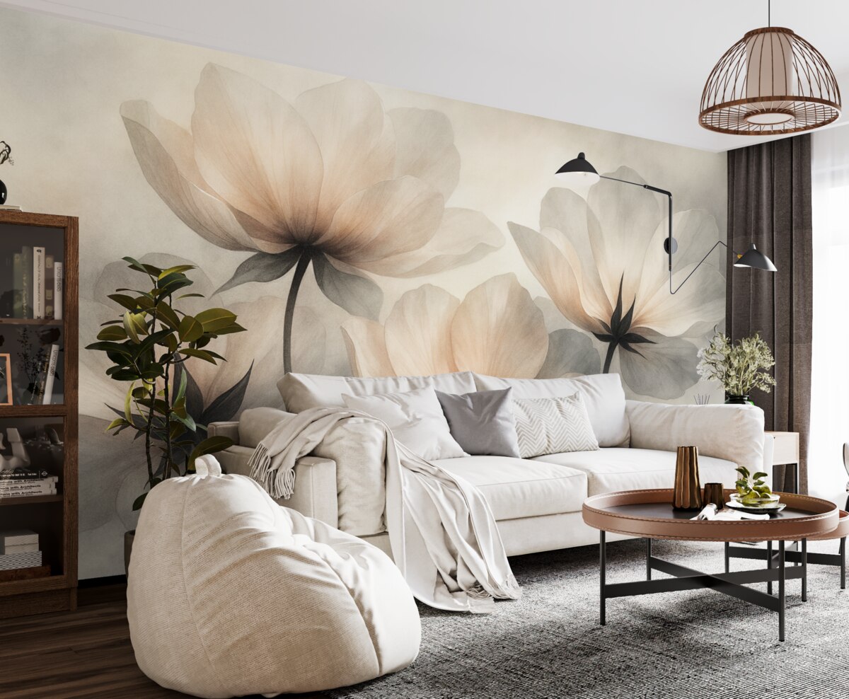 Fototapeta Abstrakcyjne olbrzymie kwiaty.