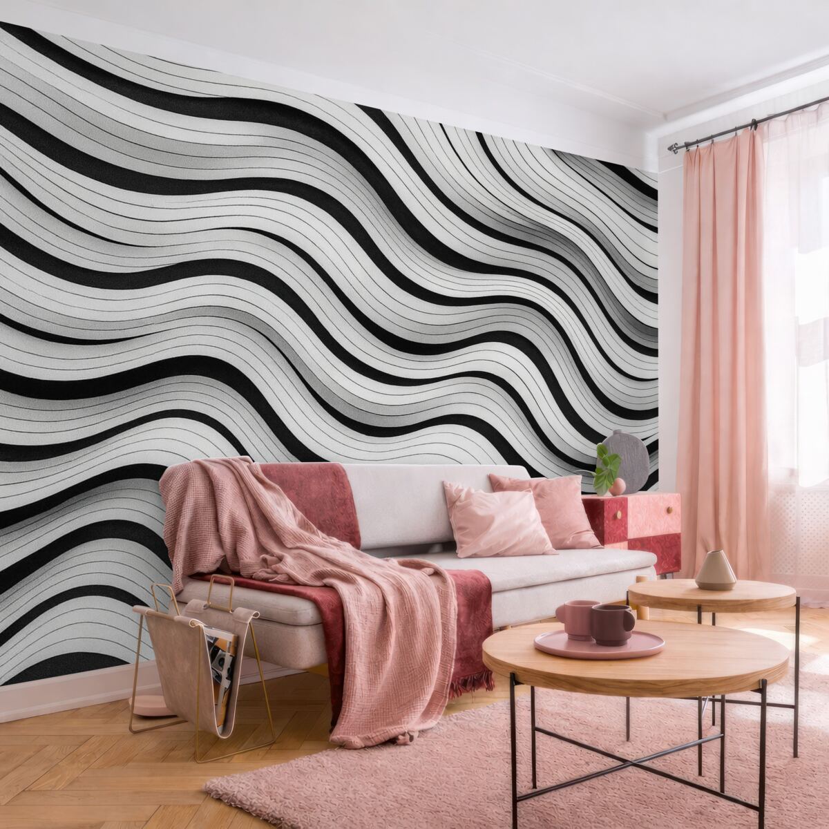 Fototapeta Abstrakcyjne szare ondulacje.