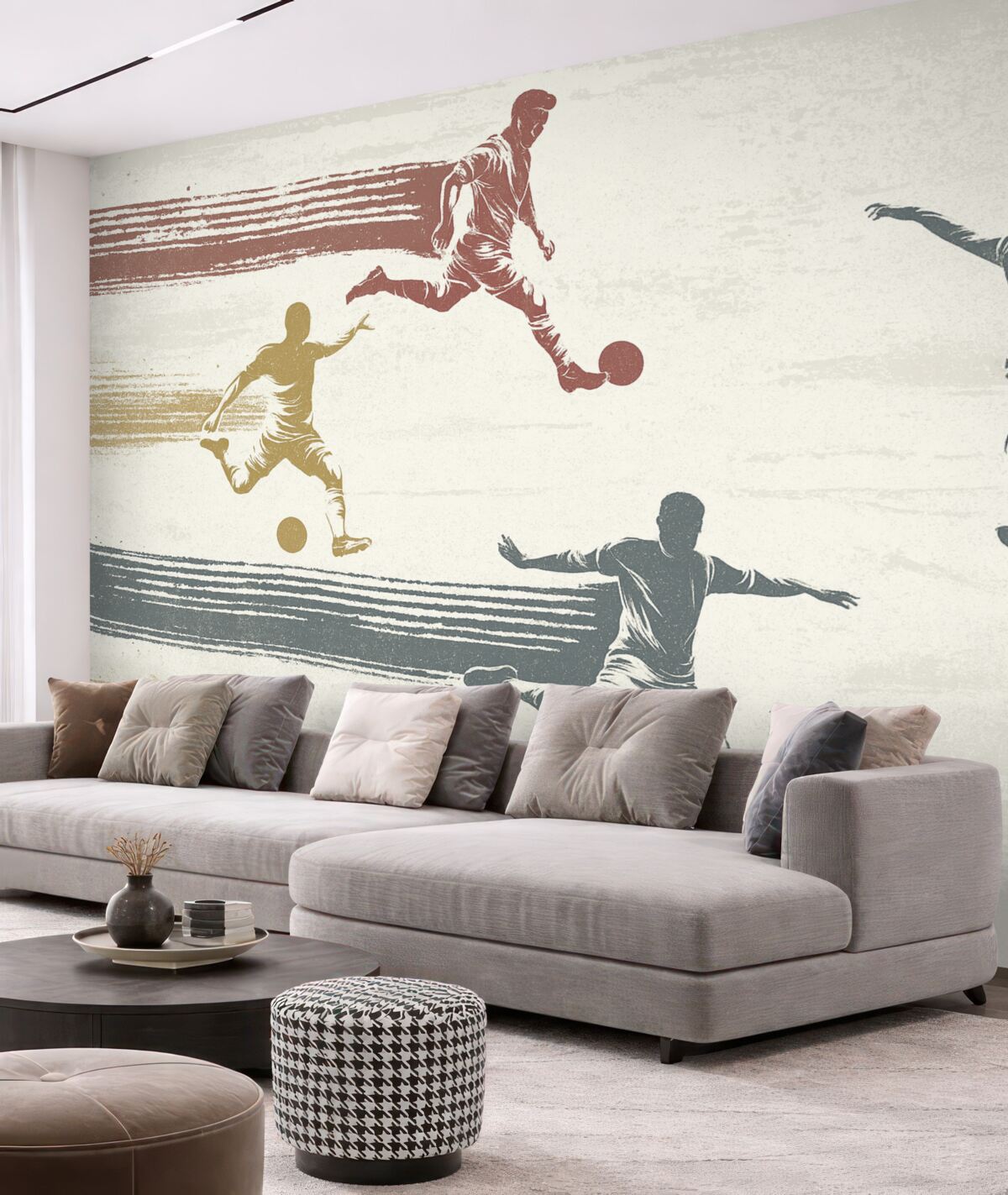 Fototapeta piłkarze w stylu retro