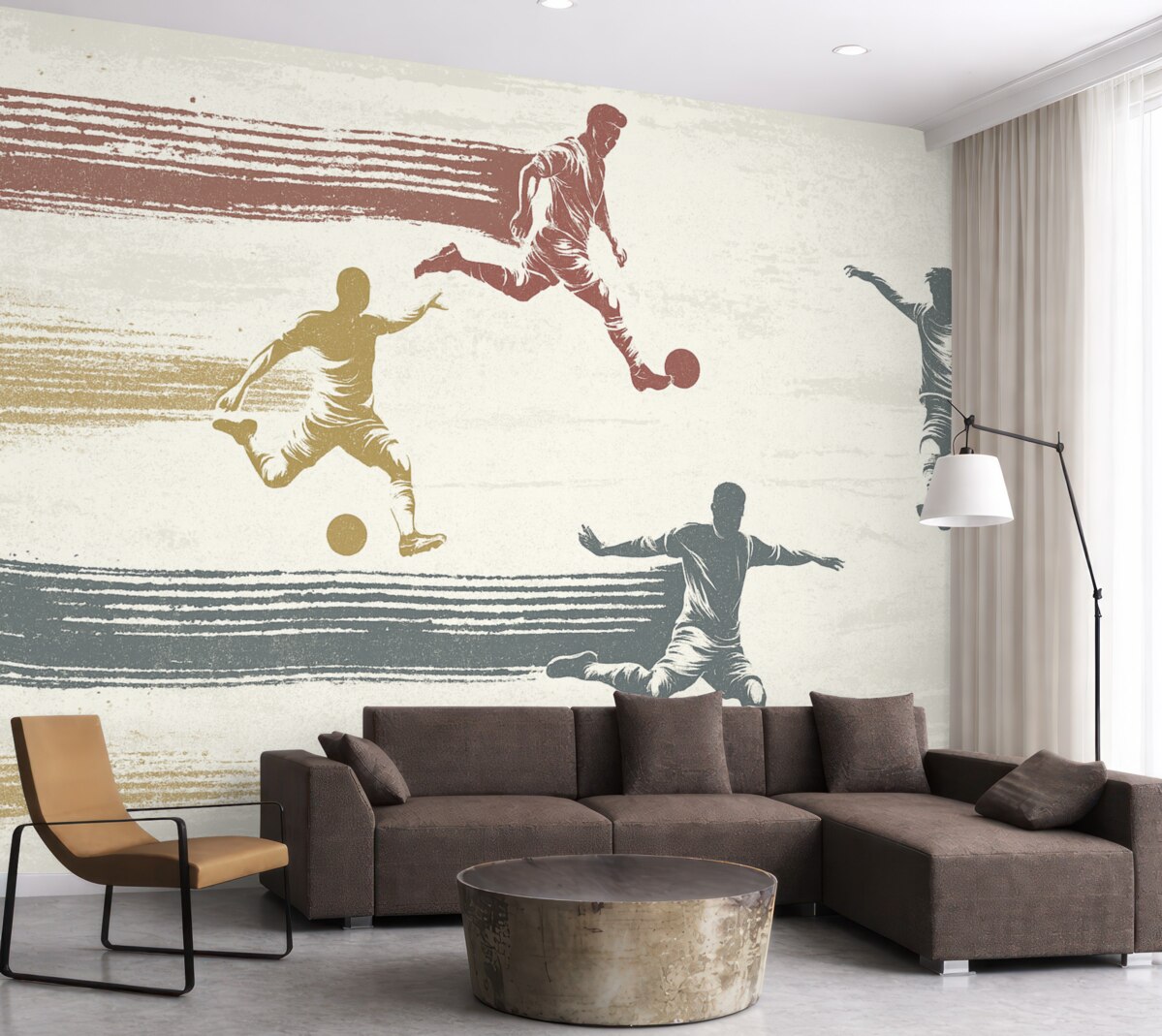 Fototapeta piłkarze w stylu retro