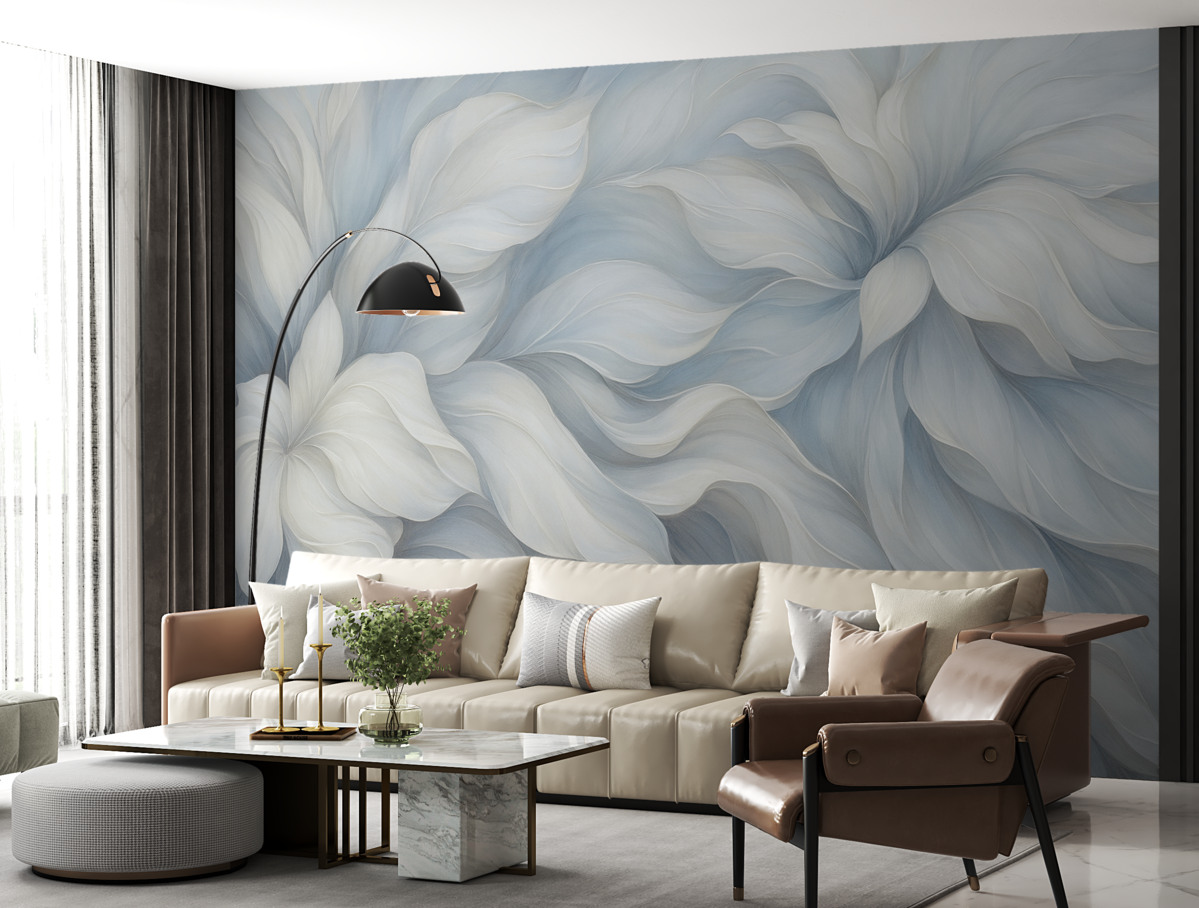 Fototapeta Abstrakcyjne kwiaty w stylu motyli w odcieniu bordowym.