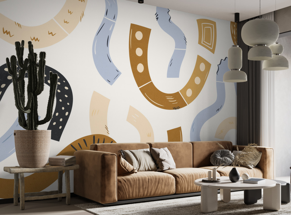 Fototapeta Obrazy abstrakcyjne, młodzież, maziaje, brązowy, błękitny, różowy.