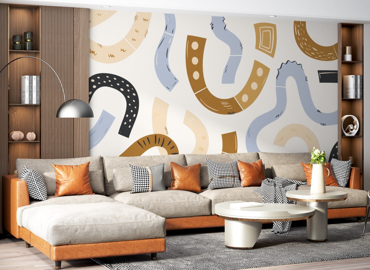 Fototapeta Obrazy abstrakcyjne, młodzież, maziaje, brązowy, błękitny, różowy.