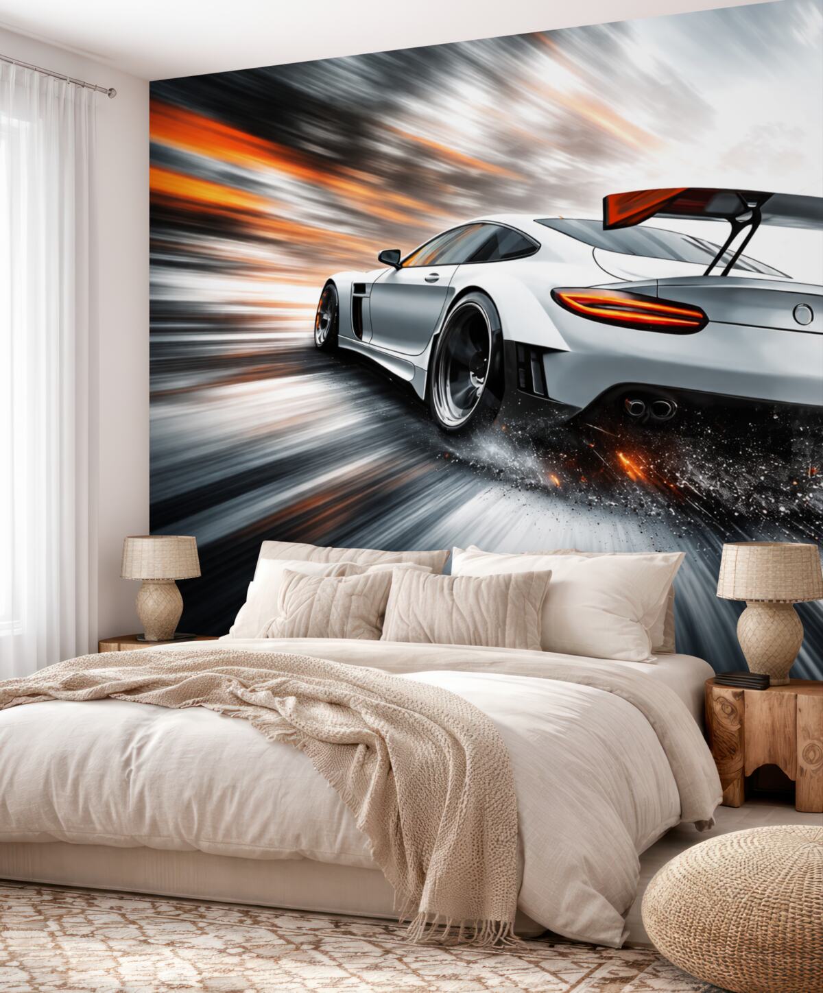 Fototapeta dynamiczny samochód sportowy