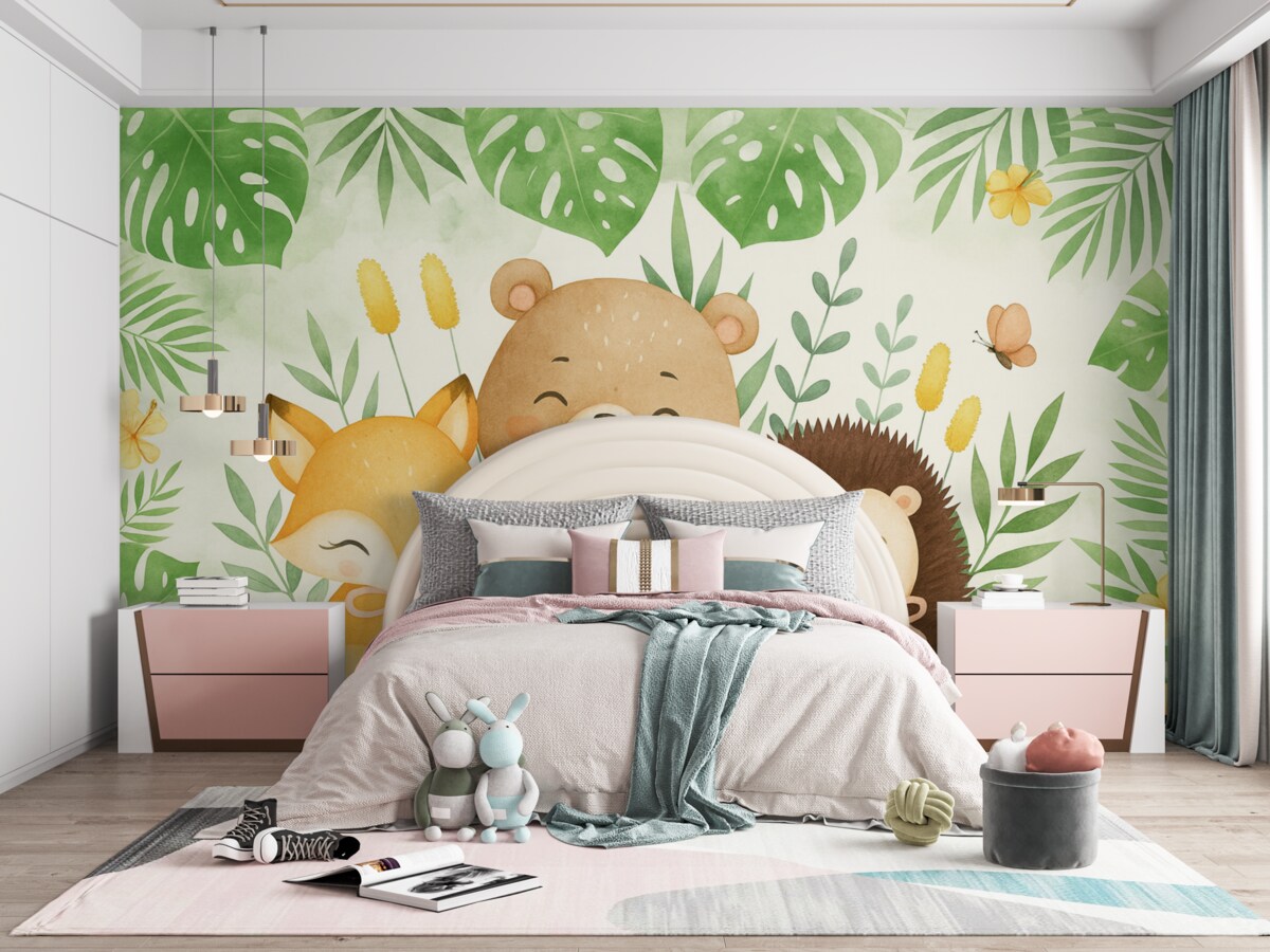 Fototapeta Lis, niedźwiedź oraz jeż.