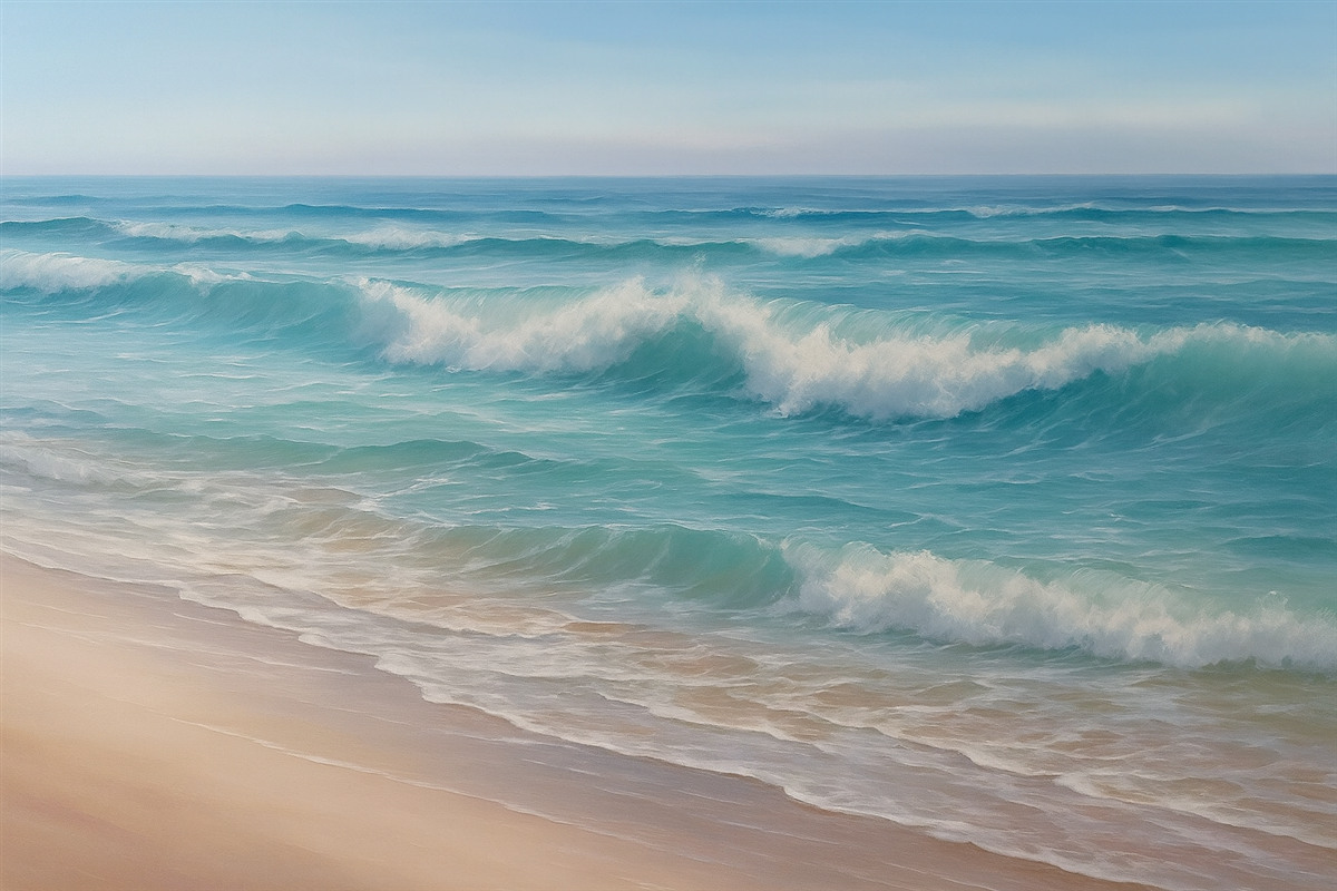 Fototapeta Obraz naśladujący krajobraz nadmorski.