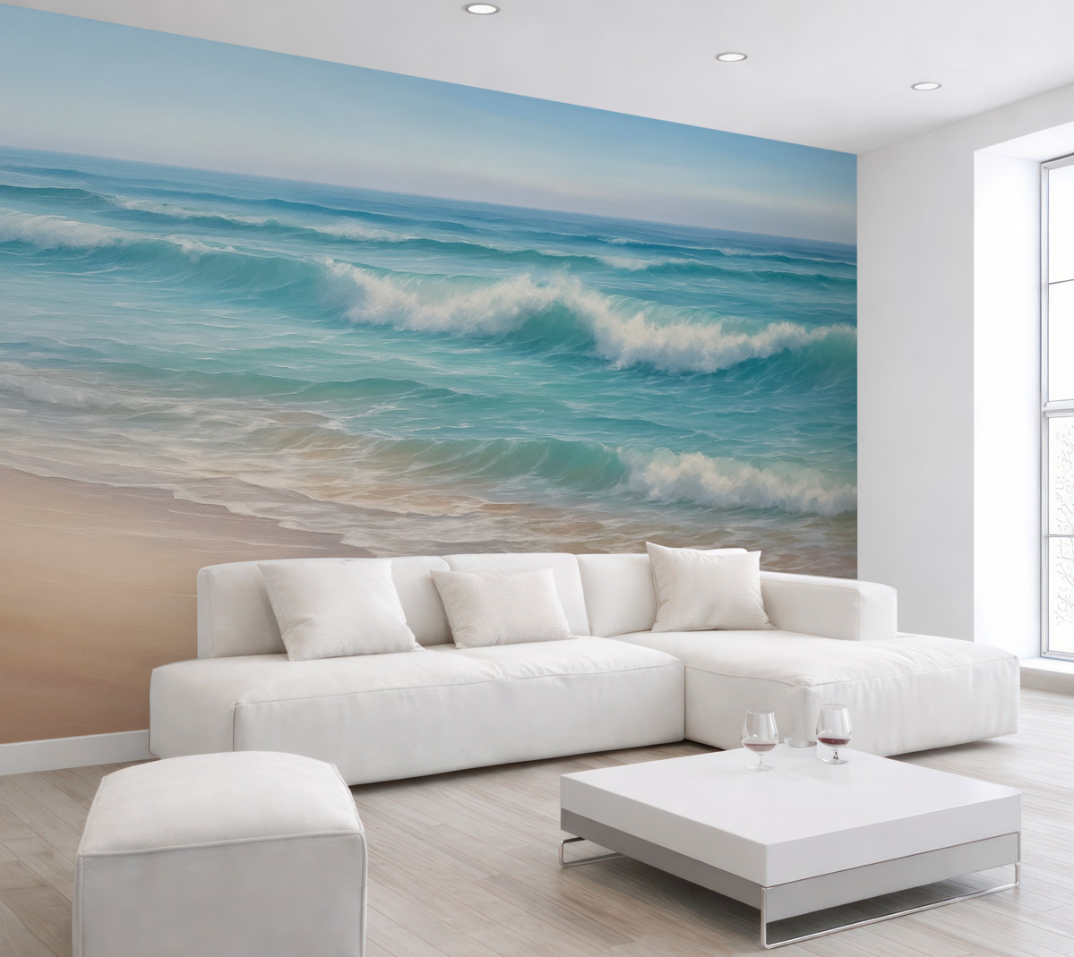 Fototapeta Obraz naśladujący krajobraz nadmorski.