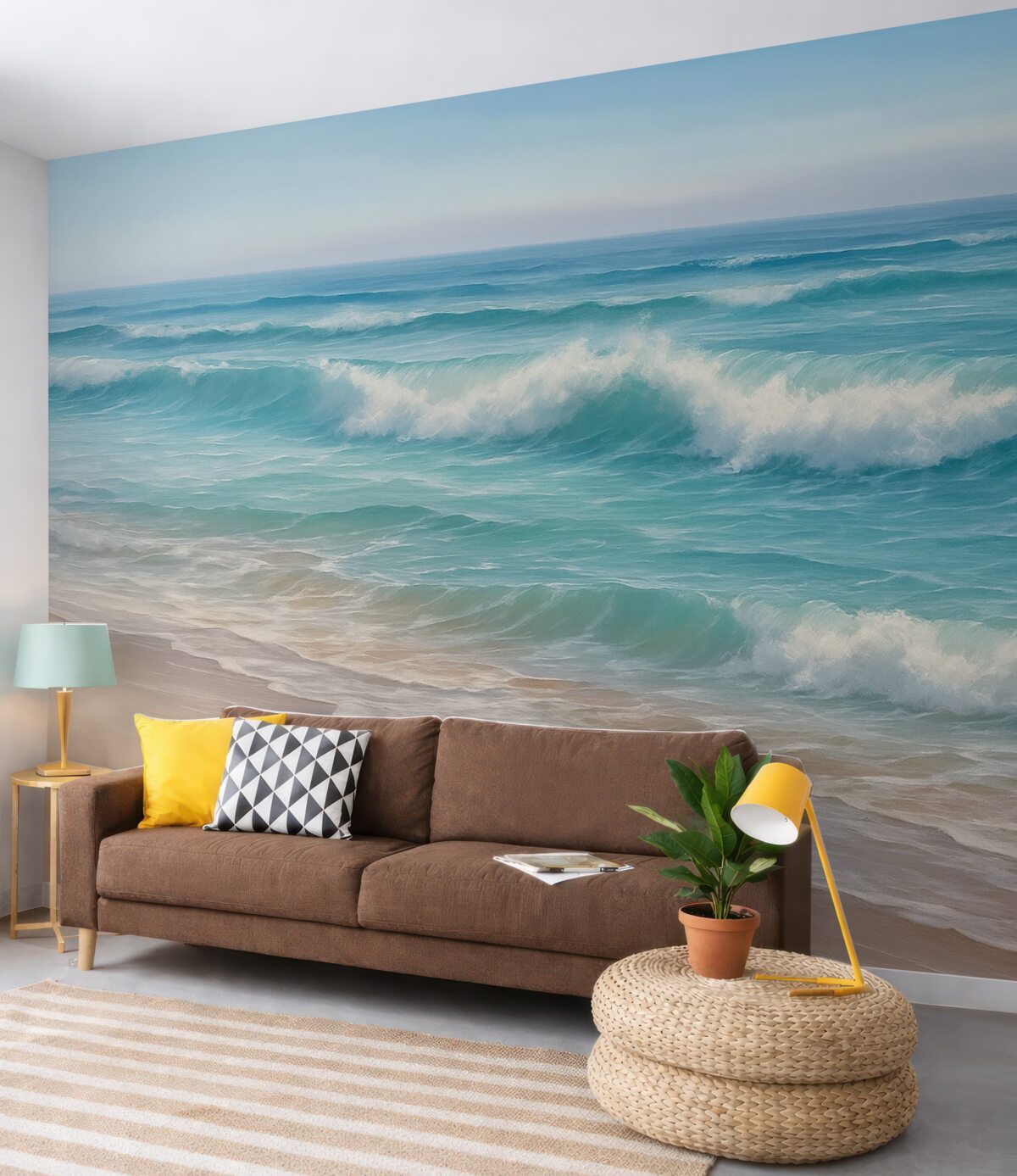 Fototapeta Obraz naśladujący krajobraz nadmorski.