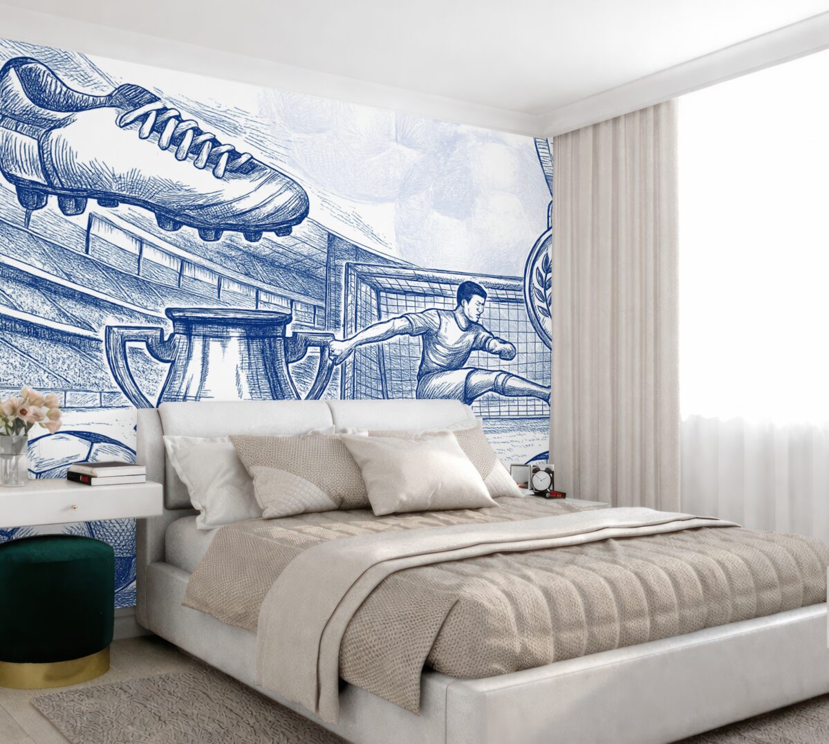 Fototapeta Cechy związane z piłką nożną.