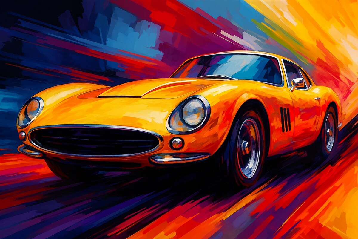 Fototapeta Auto w różnobarwnych tonacjach.