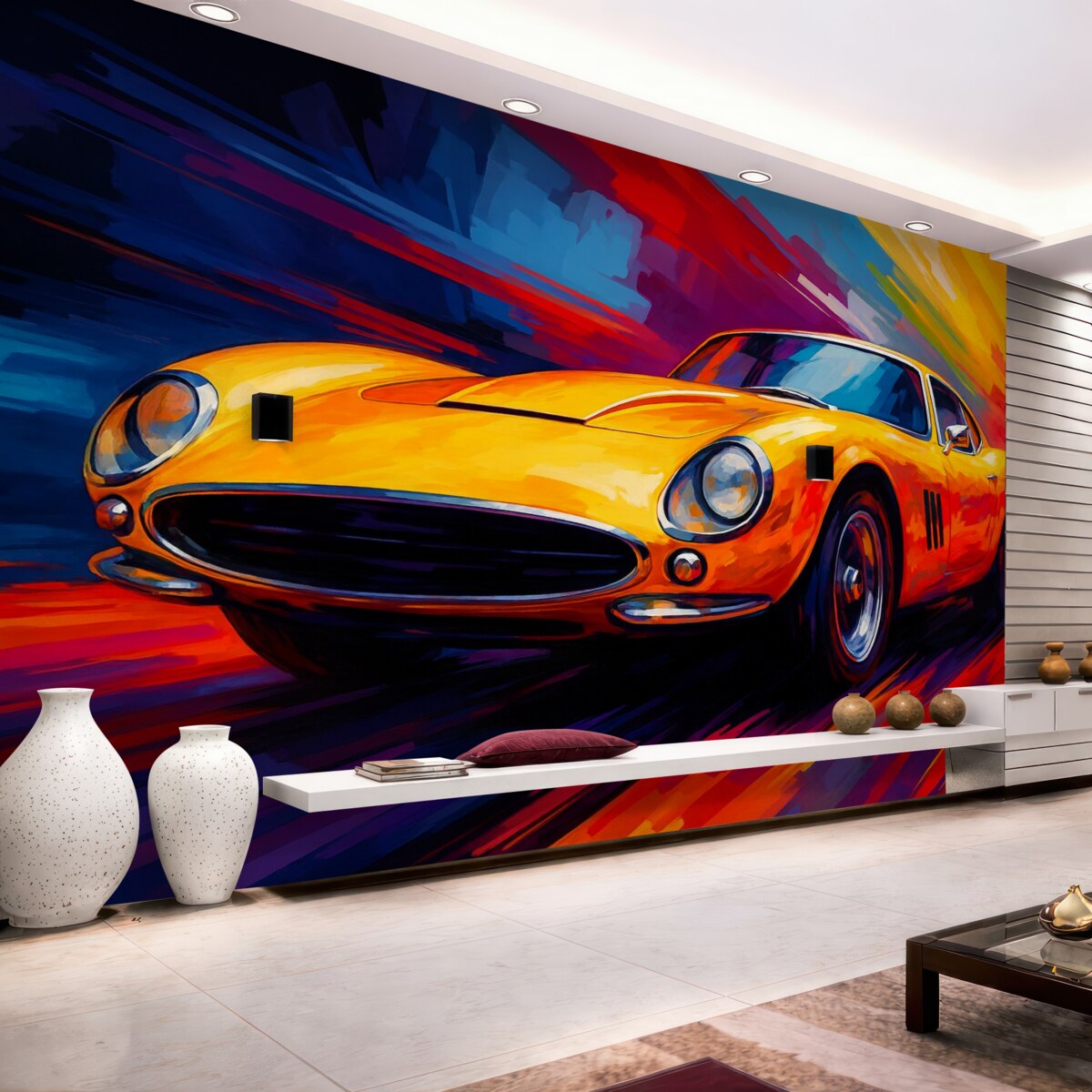 Fototapeta Auto w różnobarwnych tonacjach.