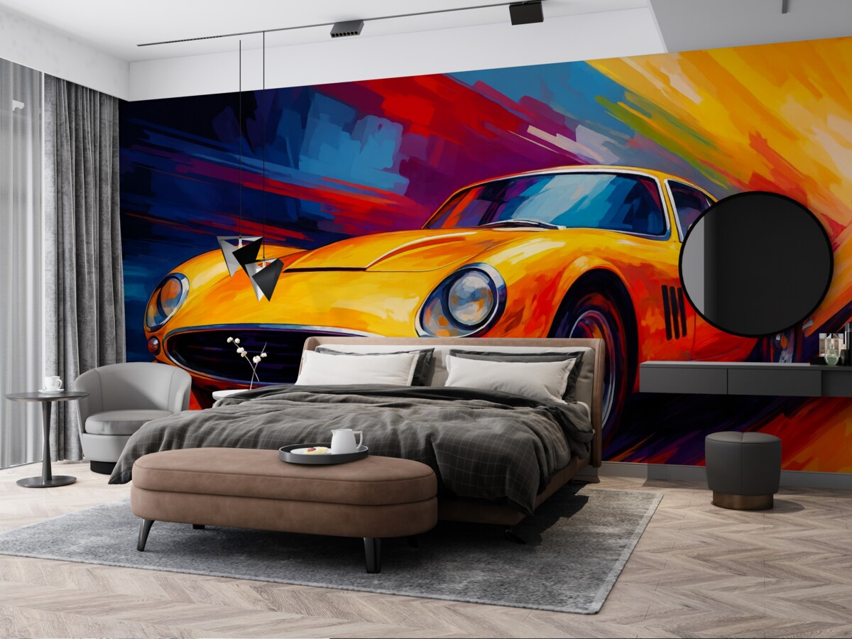 Fototapeta Auto w różnobarwnych tonacjach.