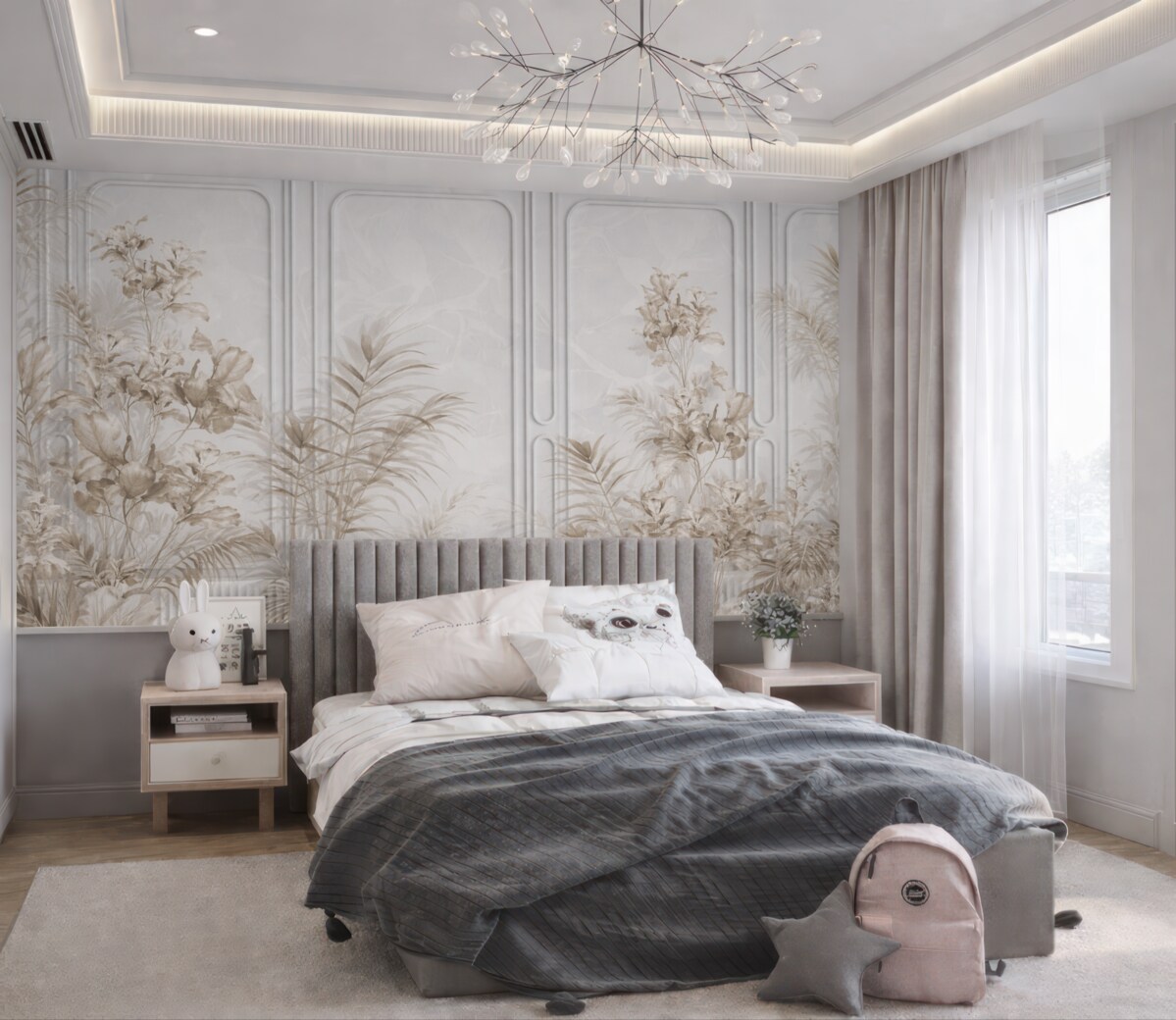 Fototapeta Rośliny na powierzchni paneli.