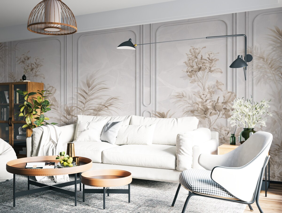 Fototapeta Rośliny na powierzchni paneli.