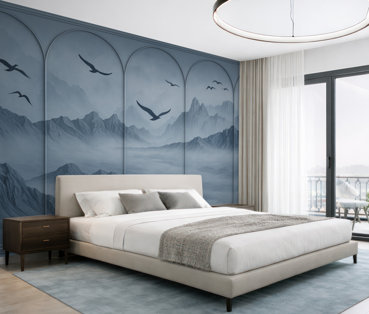 Fototapeta Góry za pomocą paneli.