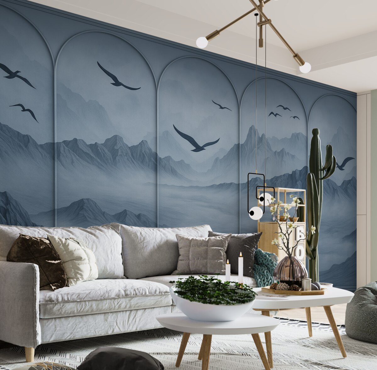 Fototapeta Góry za pomocą paneli.