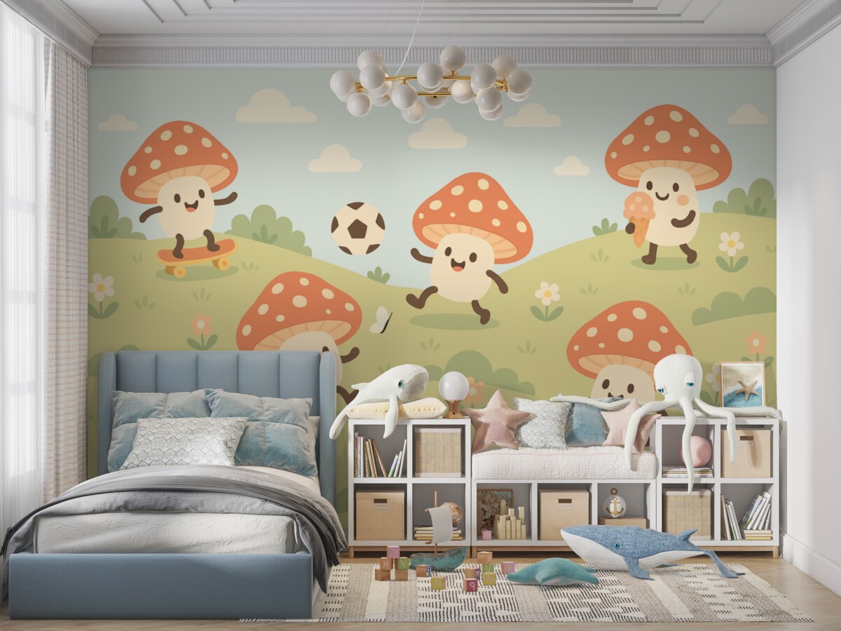 Fototapeta radośnie grzyby muchomor jadowity