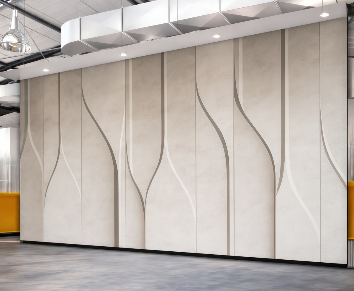 Fototapeta imitacja paneli ściennych w kolorach beżowych