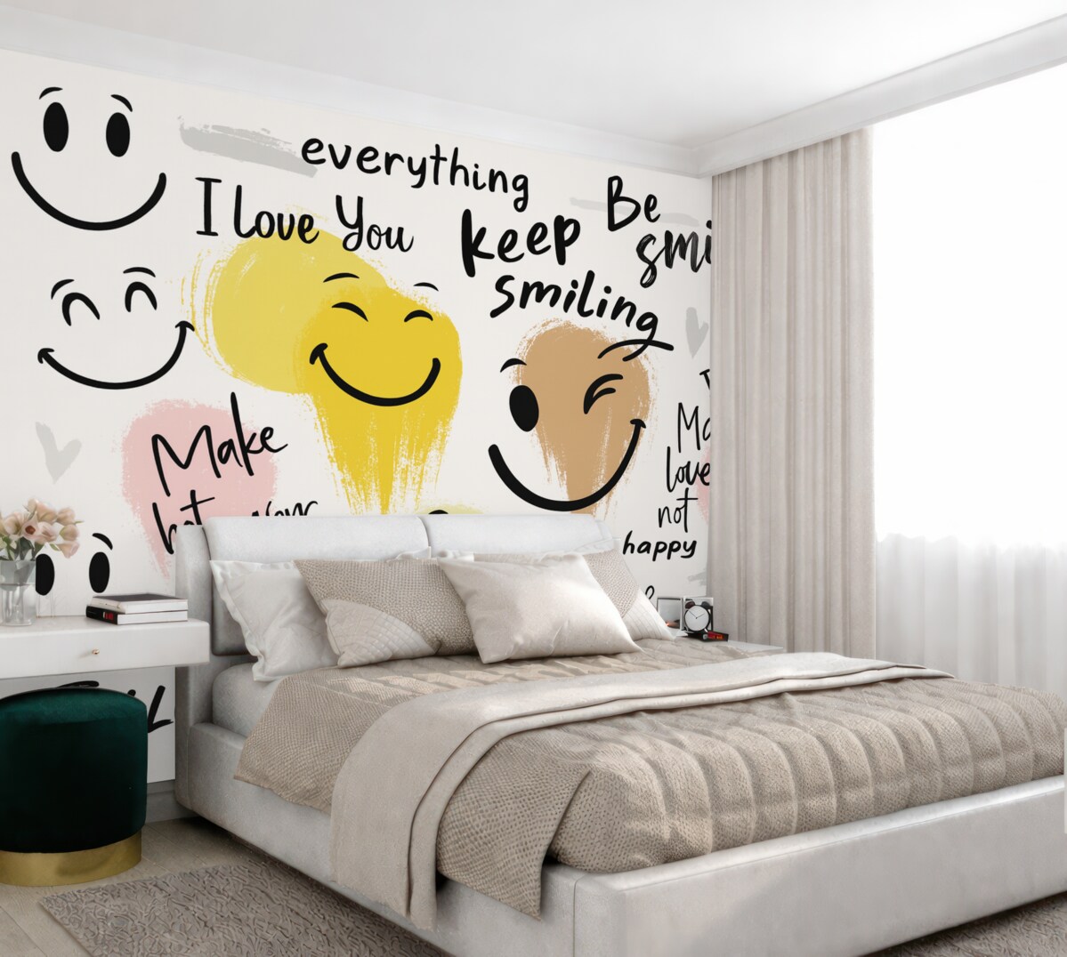 Fototapeta Emotikony oraz napisy