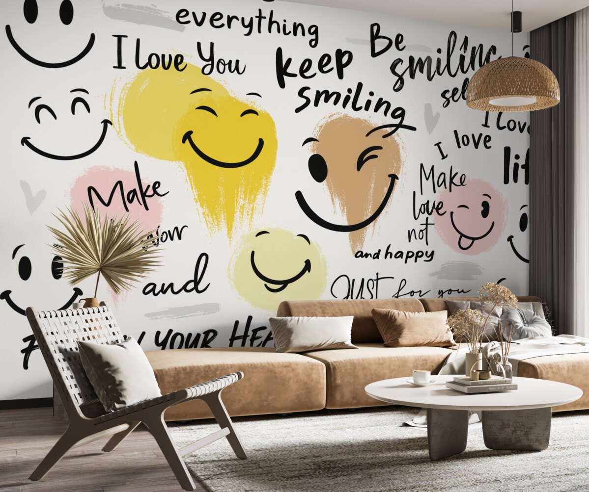 Fototapeta Emotikony oraz napisy