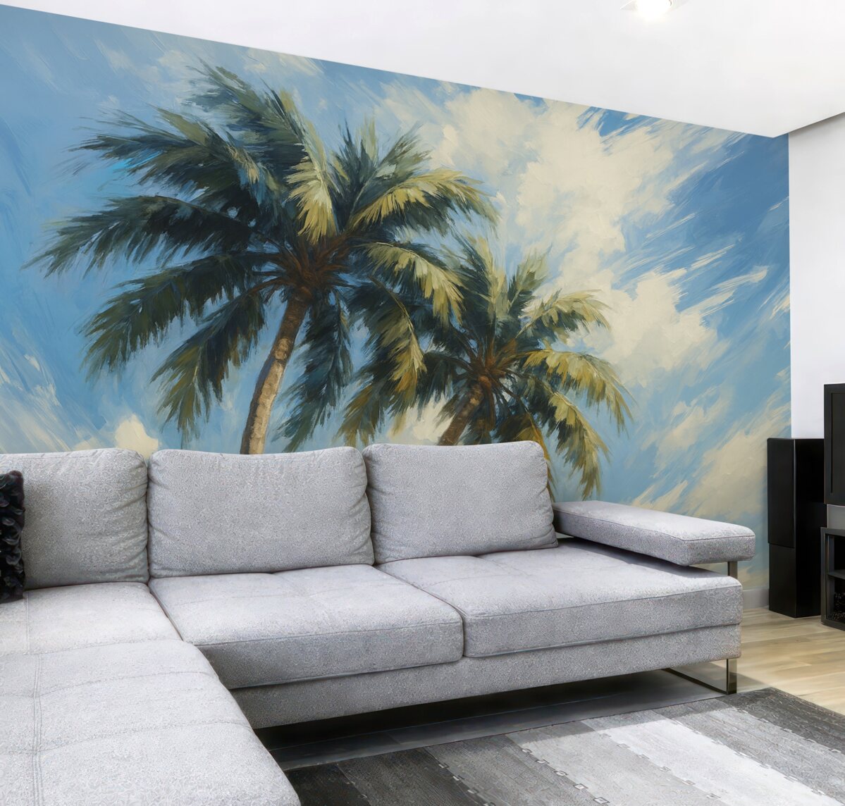 Fototapeta Grafika naśladująca palmy.