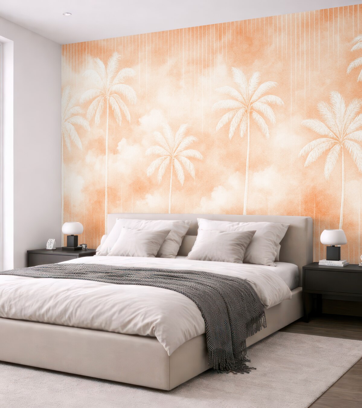 Fototapeta Mgła z dłońmi palmowymi.