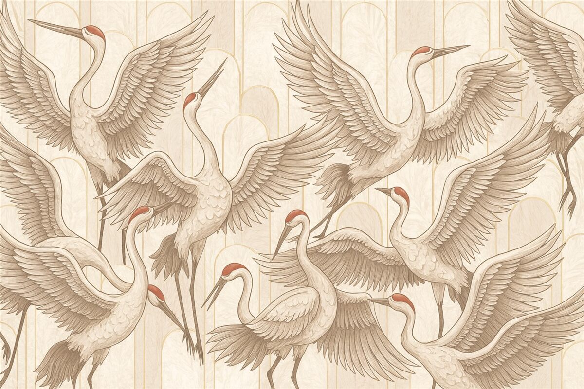 Fototapeta Ptaszki i historyczne łuki