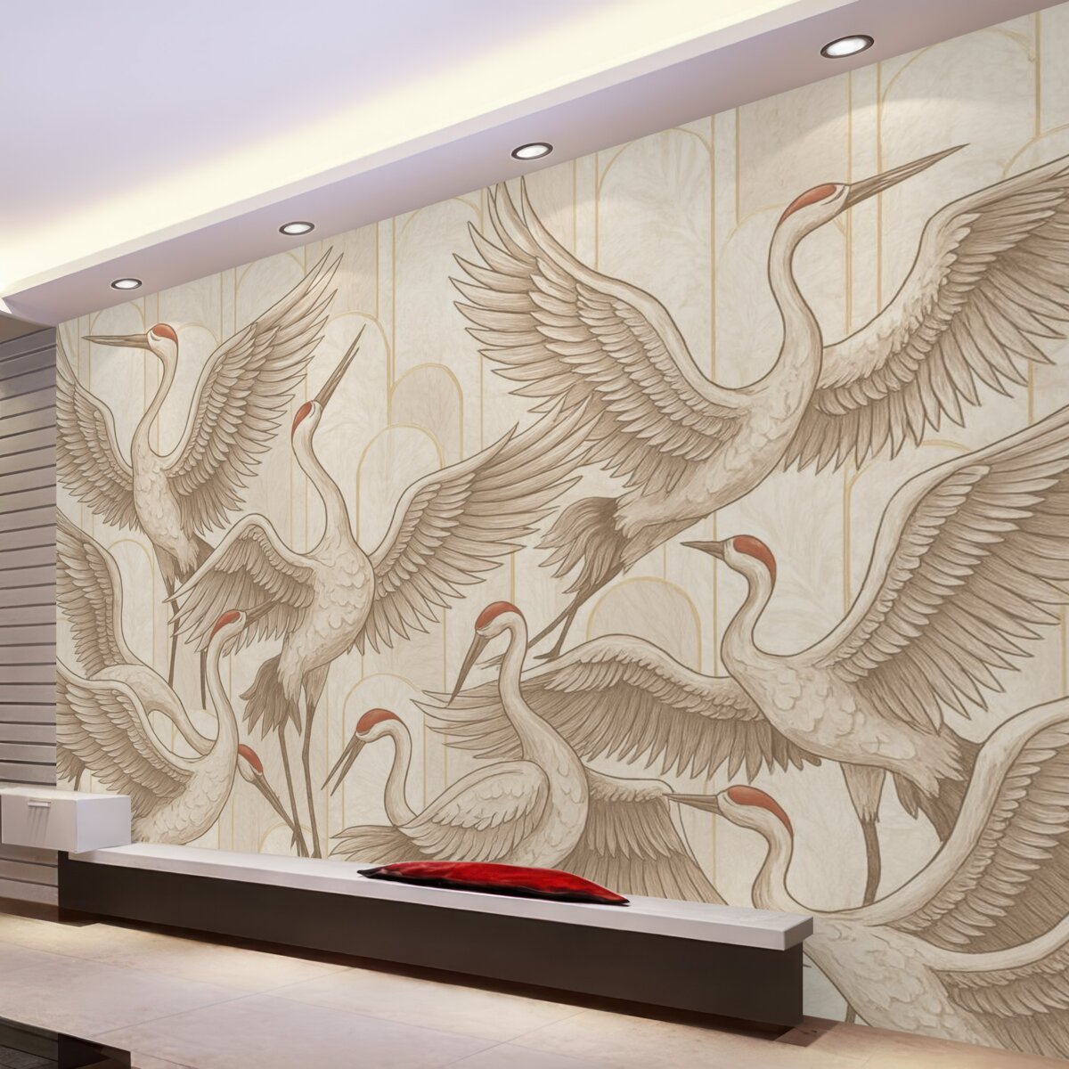 Fototapeta Ptaszki i historyczne łuki