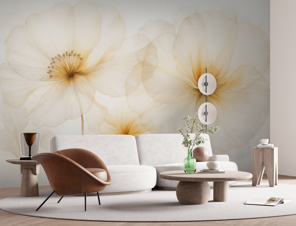 Fototapeta Kwiaty przypominające akwarelę