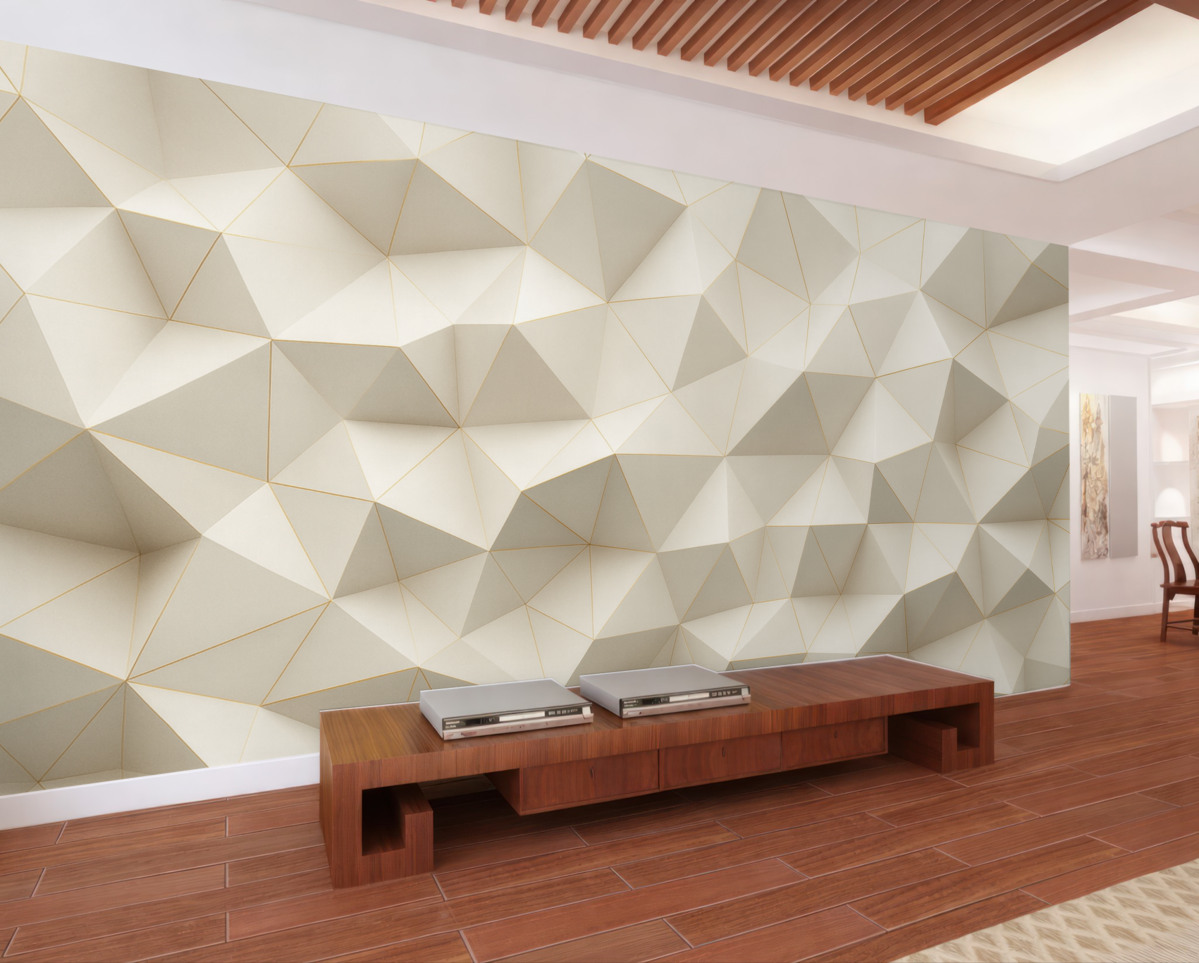 Fototapeta Geometria, abstrakcja, światło, wielokąty, motyw, forma.