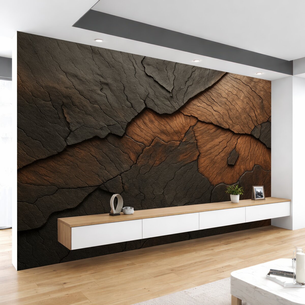 Fototapeta drewno, struktura, szczeliny, mrok, kora, warstwa