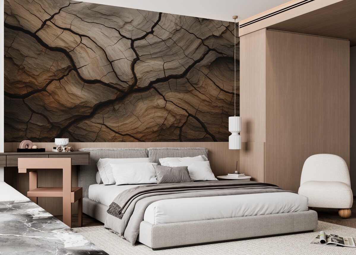 Fototapeta Drewno, szczeliny, iluminacja, faktura, kora, organiczny.