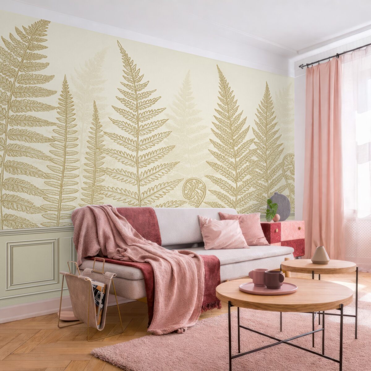 Fototapeta Liście, rośliny, paprocie, światło, botanik, ilustracja.