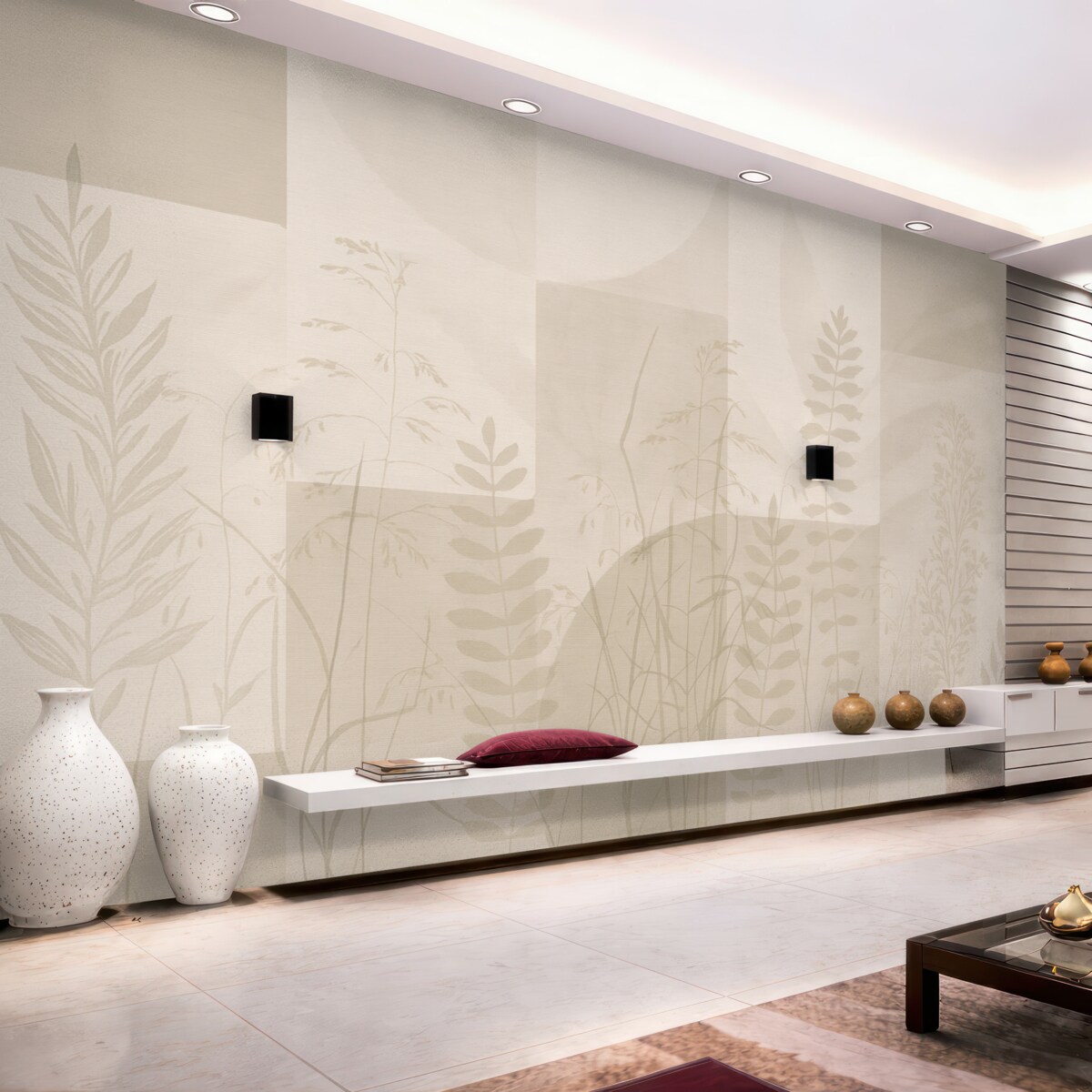 Fototapeta Abstrakcja z roślinnością, geometria.