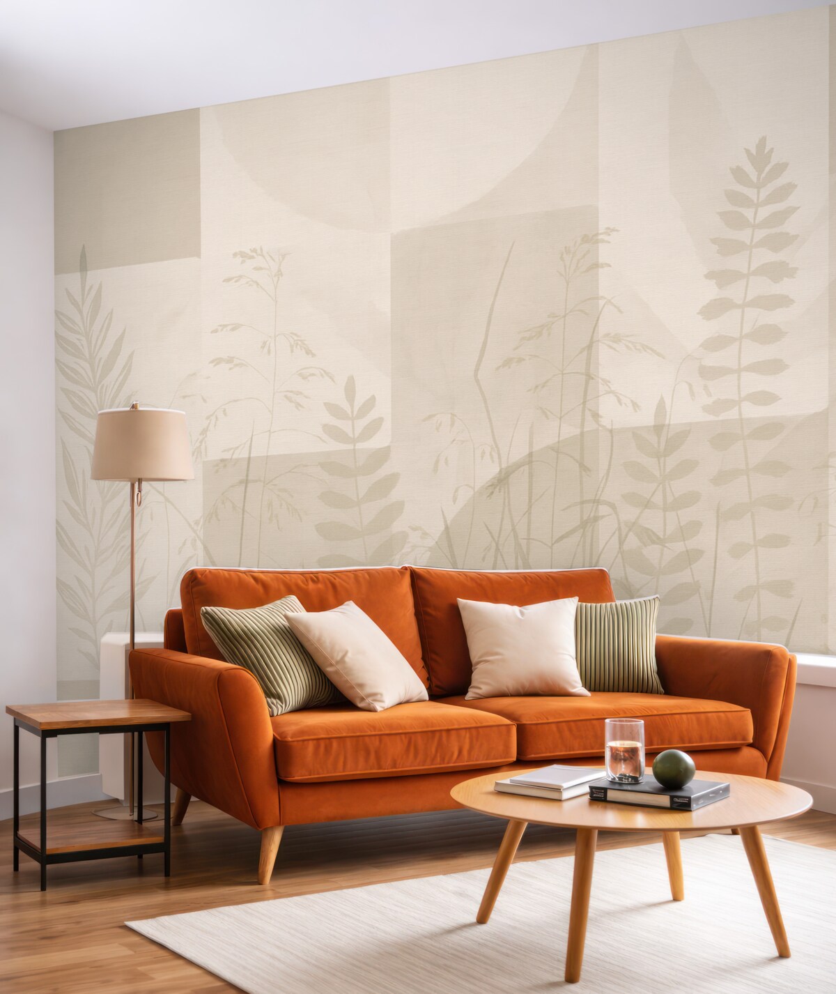 Fototapeta Abstrakcja z roślinnością, geometria.