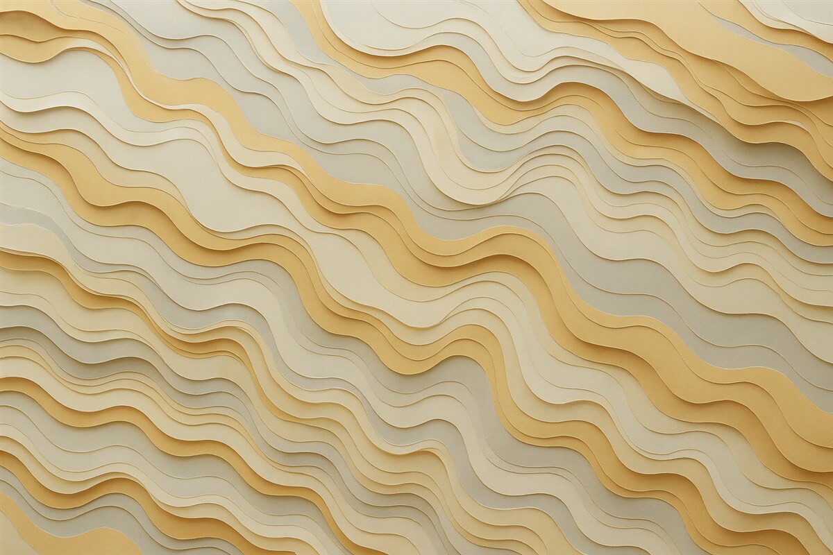 Fototapeta Warstwy, fale, abstrakcja, jasnobeżowy, szary, gładkość, nowoczesność.