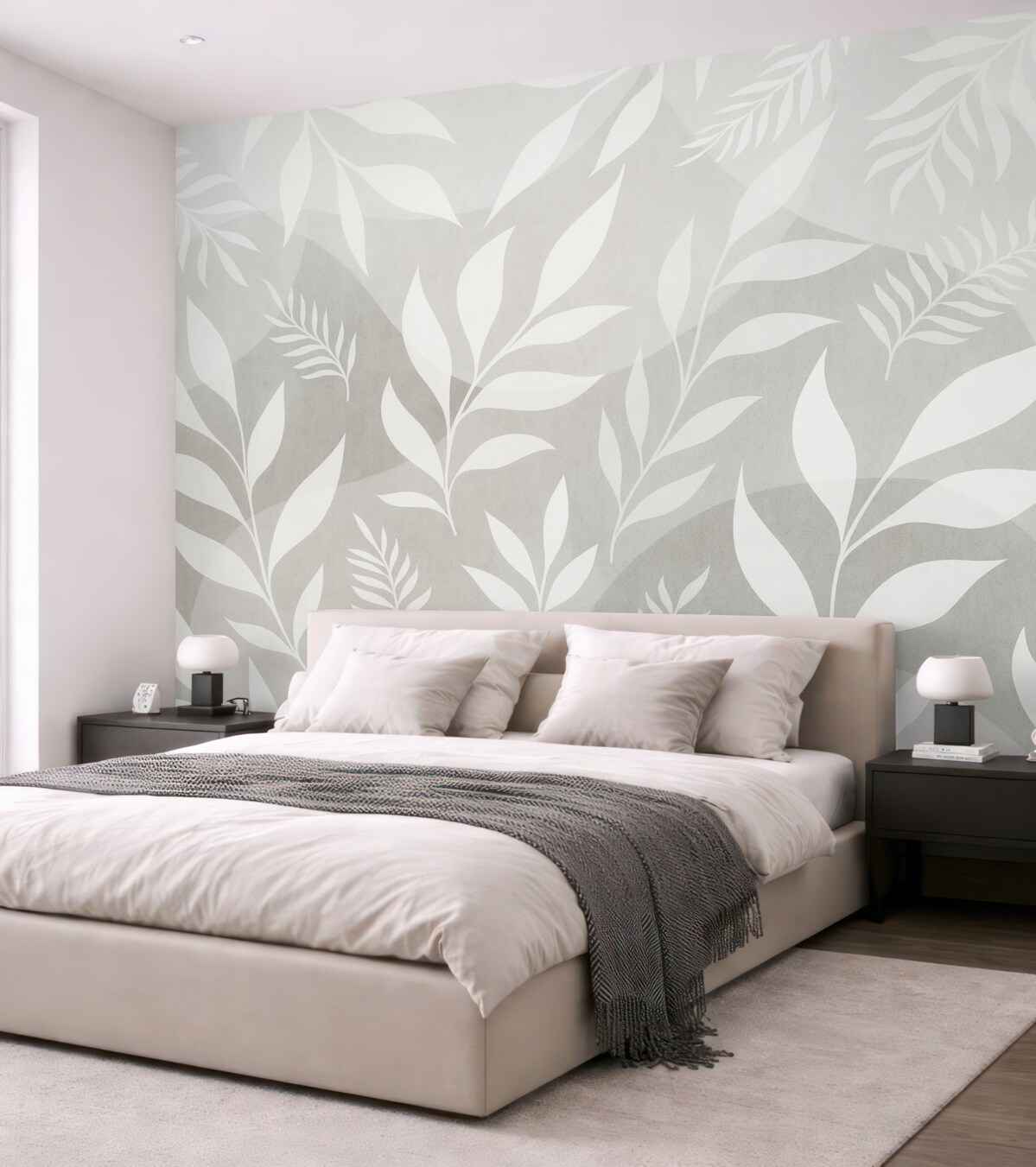 Fototapeta Postacie gałązek na tle abstrakcyjnych kręgów.