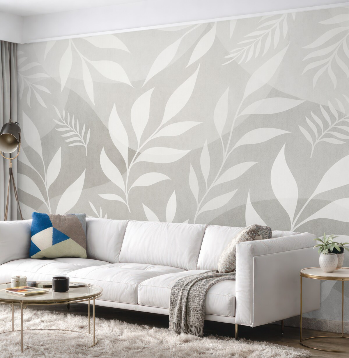 Fototapeta Postacie gałązek na tle abstrakcyjnych kręgów.