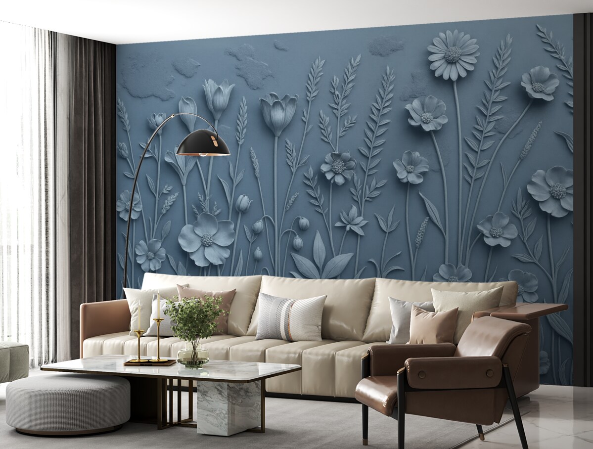 Fototapeta Kwiaty polne w technologii 3D.