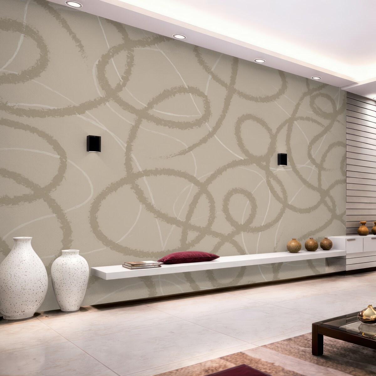 Fototapeta abstrakcyjne wzory na szarym tle do nowoczesnego wystroju wnętrz