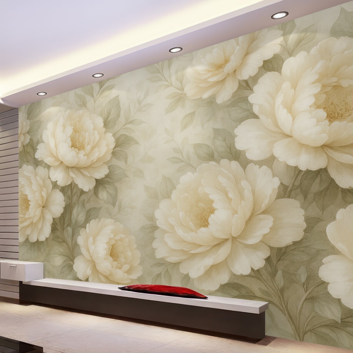 Fototapeta Piwonie w jasnych i subtelnych odcieniach.