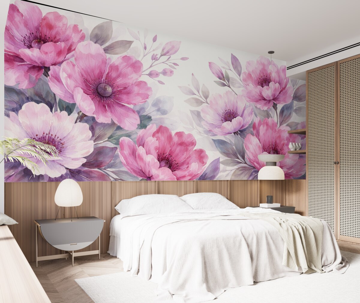 Fototapeta Akwarela różowych kwiatów.