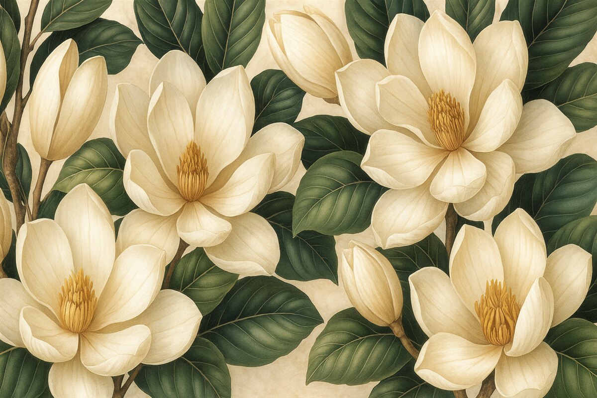 Fototapeta Akwarela różowe rośliny.