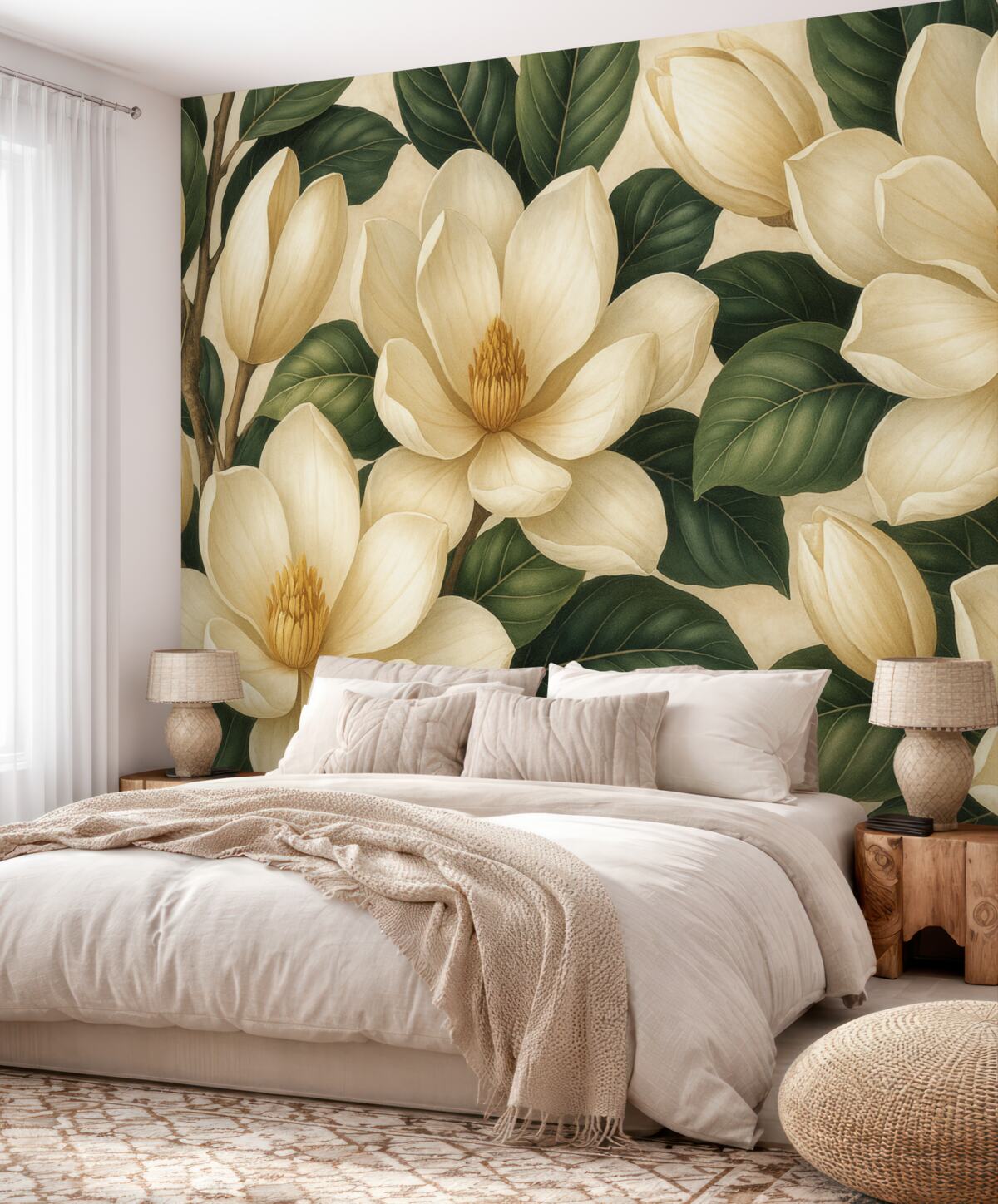 Fototapeta Akwarela różowe rośliny.