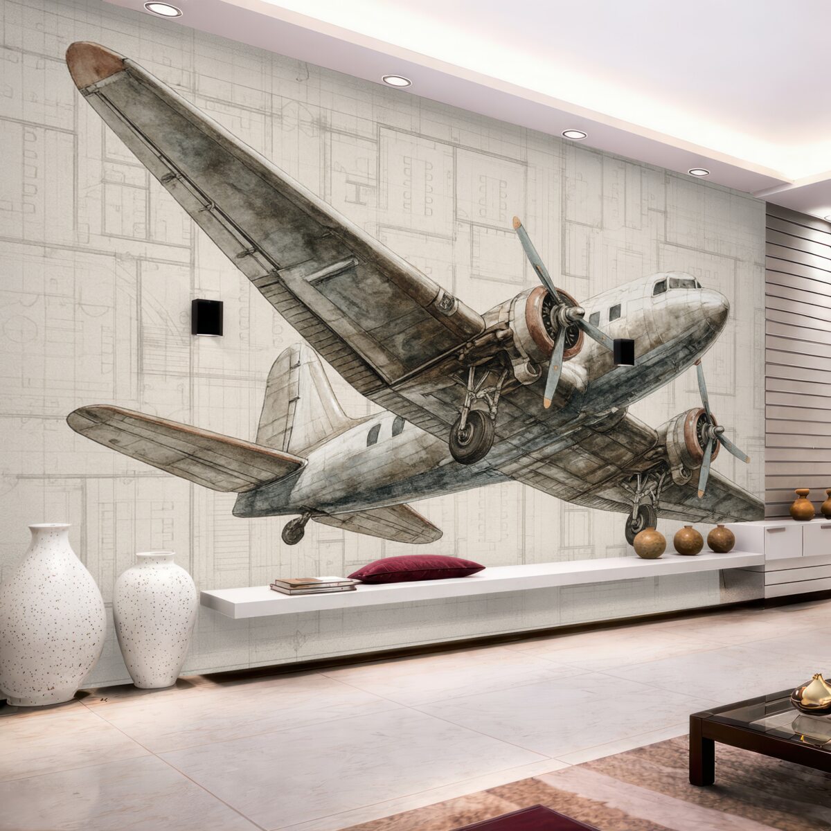 Fototapeta Skandynawski styl lotniczy dla chłopców.