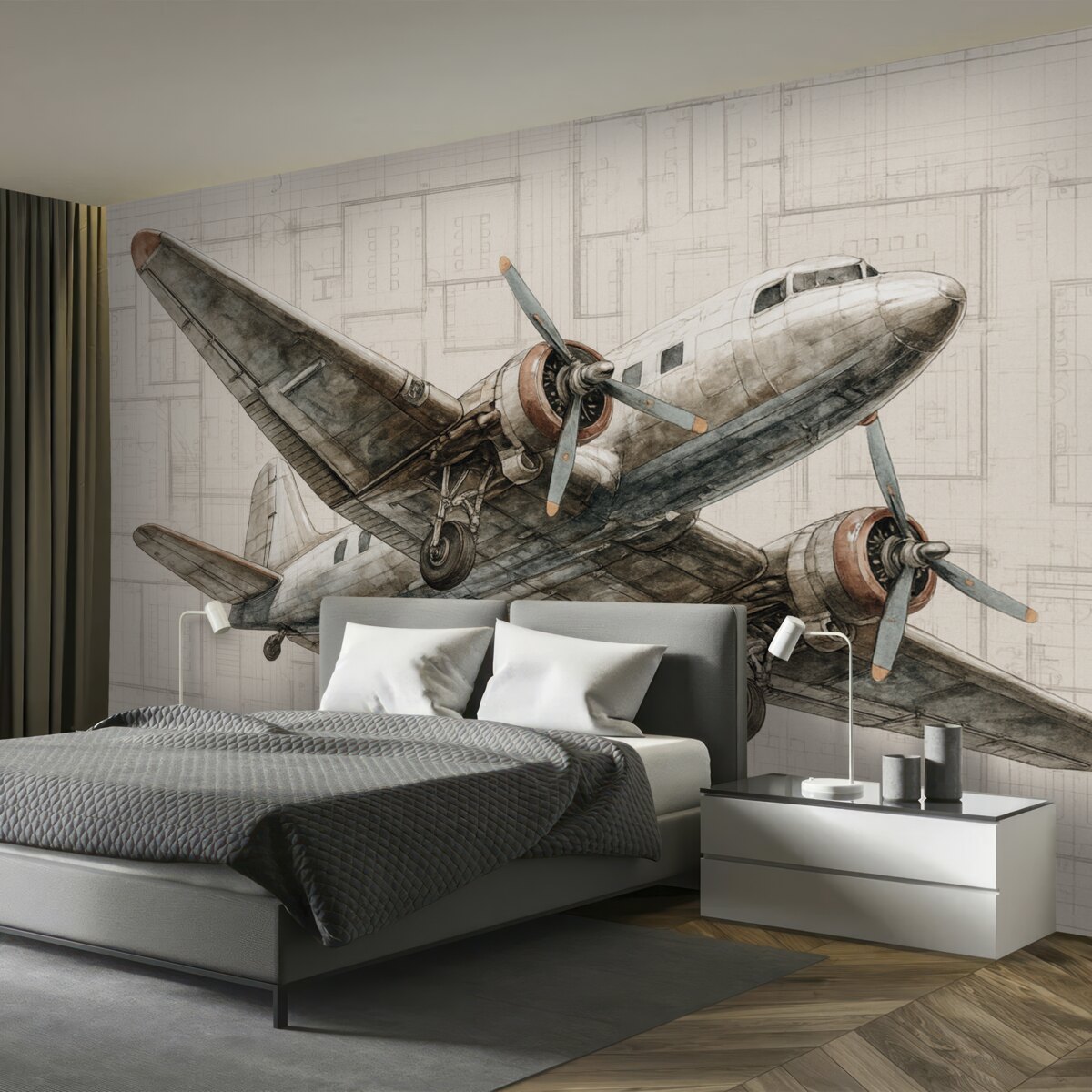 Fototapeta Skandynawski styl lotniczy dla chłopców.