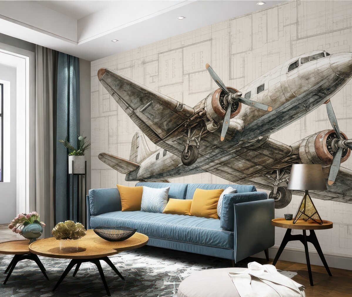 Fototapeta Skandynawski styl lotniczy dla chłopców.