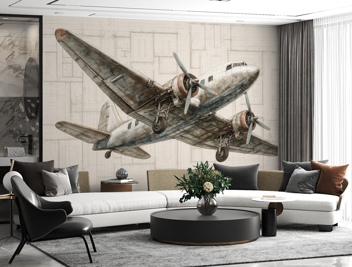 Fototapeta Skandynawski styl lotniczy dla chłopców.