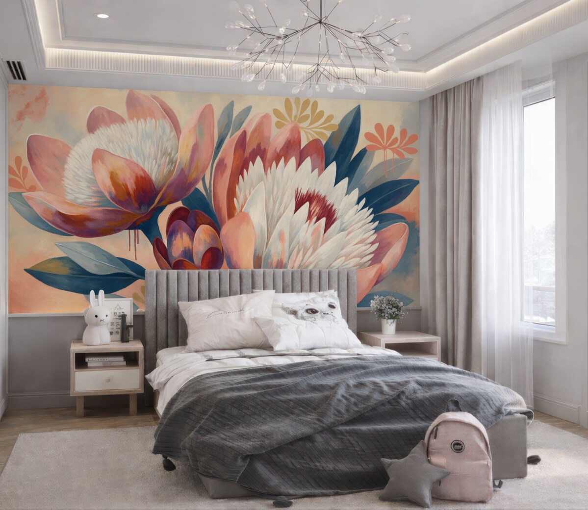 Fototapeta Wielkie egzotyczne rośliny kwiatowe.